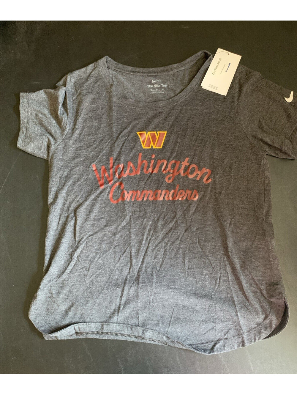 Nike The Nike Tee Washington Commanders NFL Football Gray T-Shirt Womens M NWT